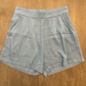 NWOT KITTENISH LIGHT BLUE HIGH WAISTED PAPERBAG SHORTS - Size XS SKU:418